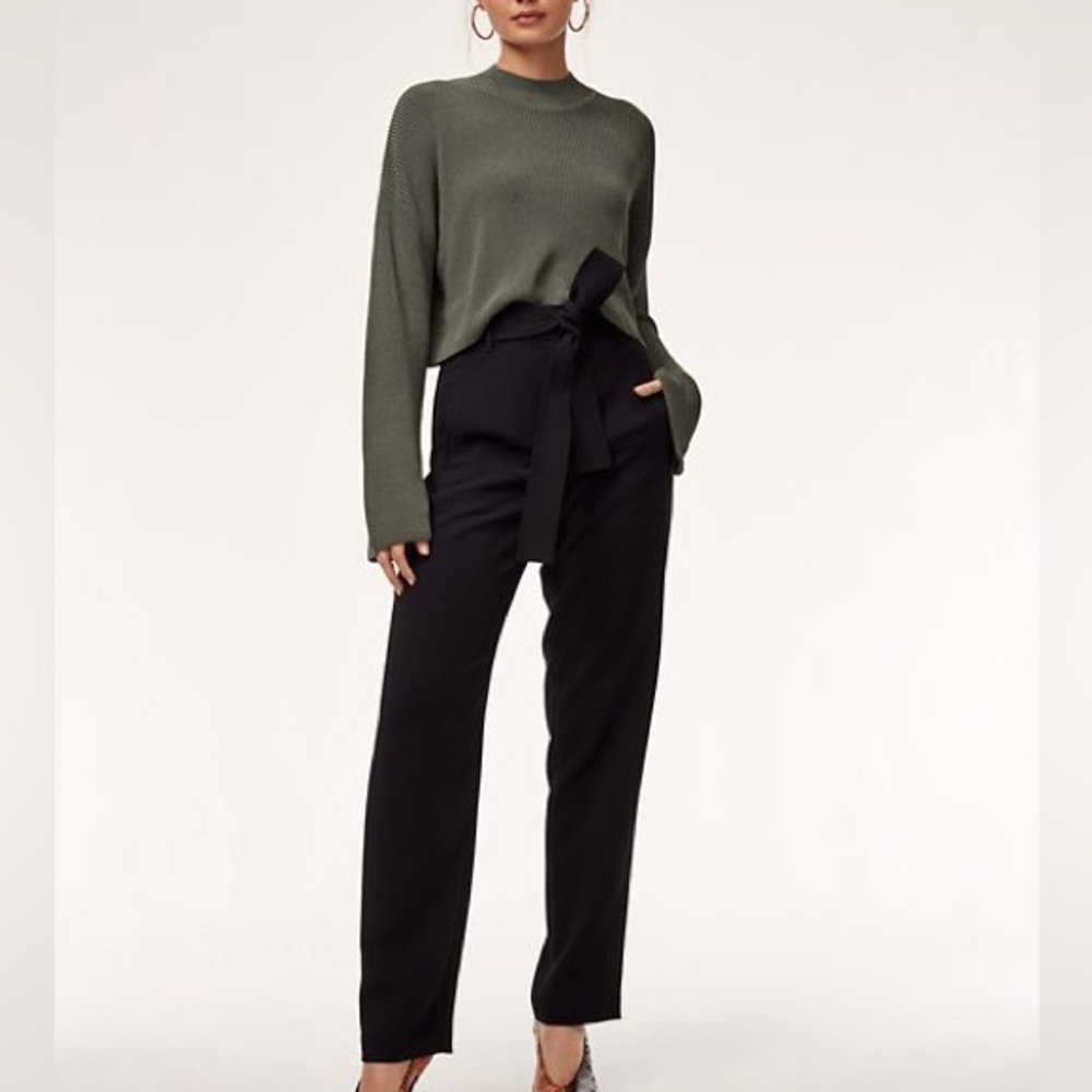 Wilfred Tie Front Pant (in Navy)